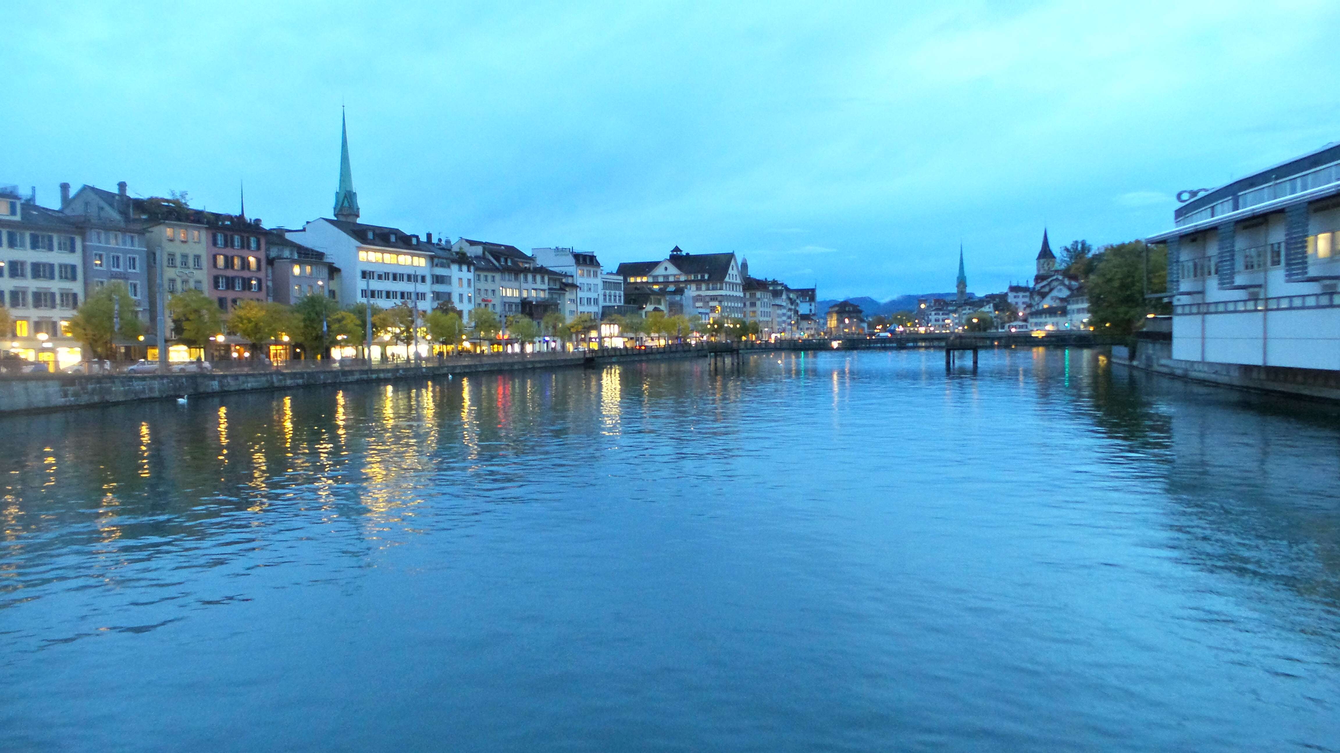 The beautiful Rhine at night.