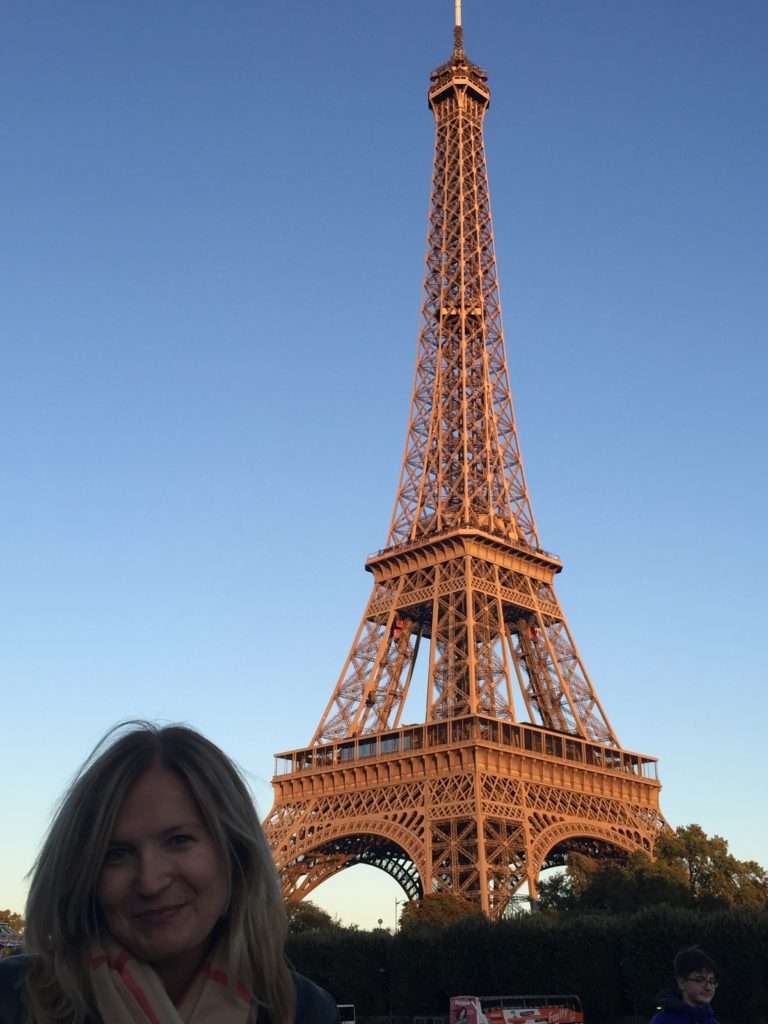 My first view of the Eiffel Tower.