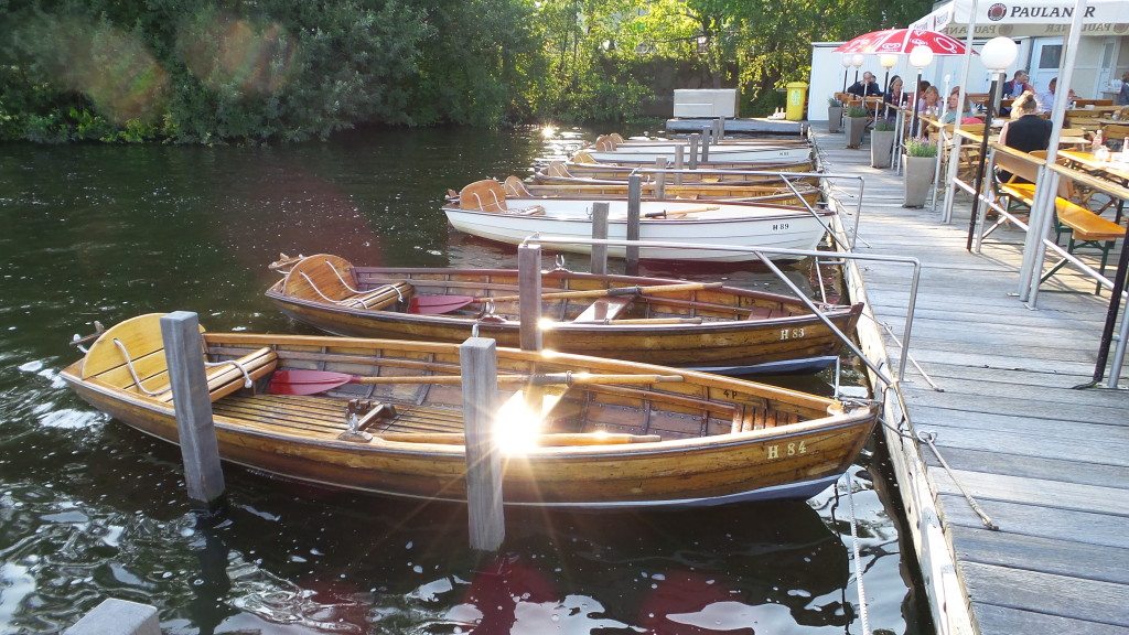 Little boats for rent.