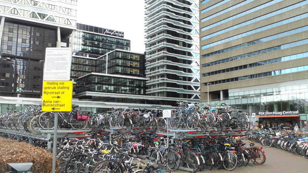 Bikes parked near Central Station.