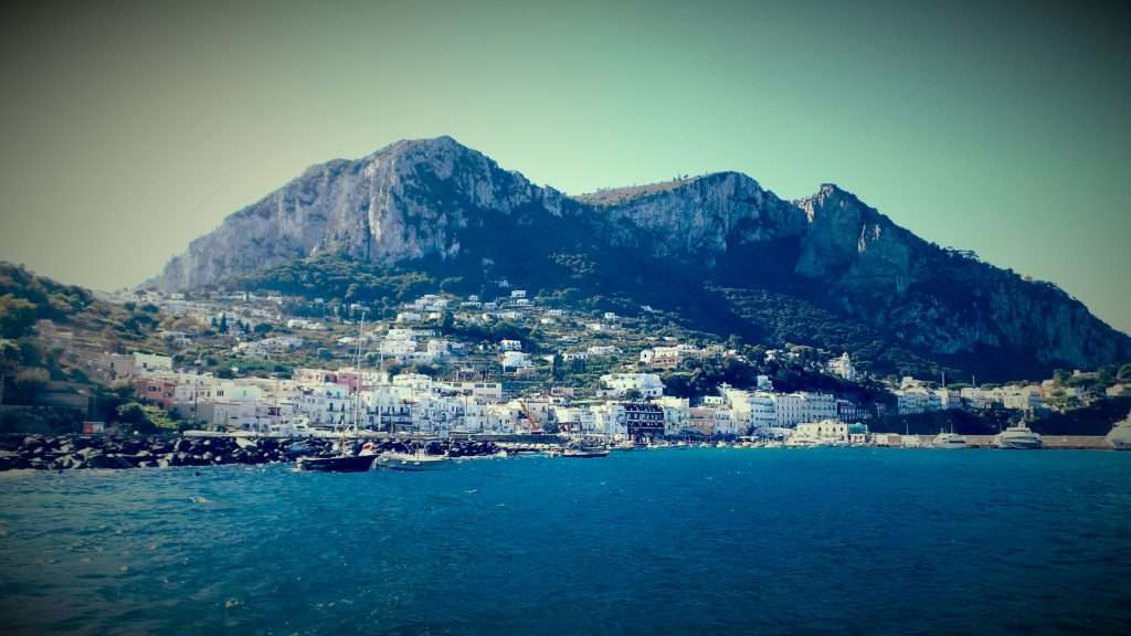 Sailing into Capri.