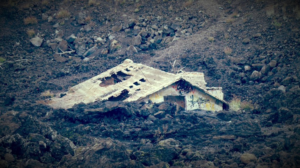 A buried house.
