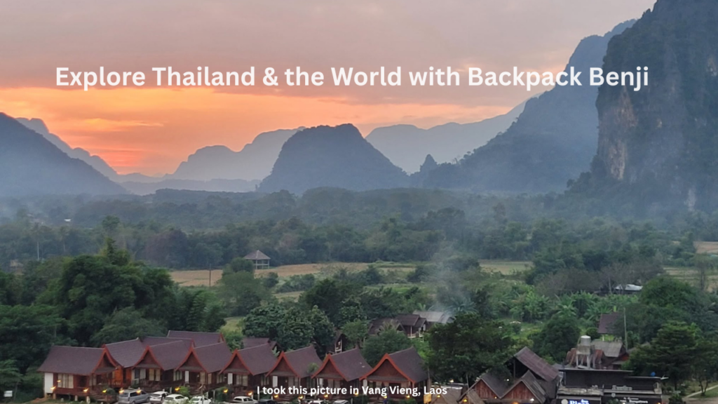 Sunset in Vang Vieng, Laos.