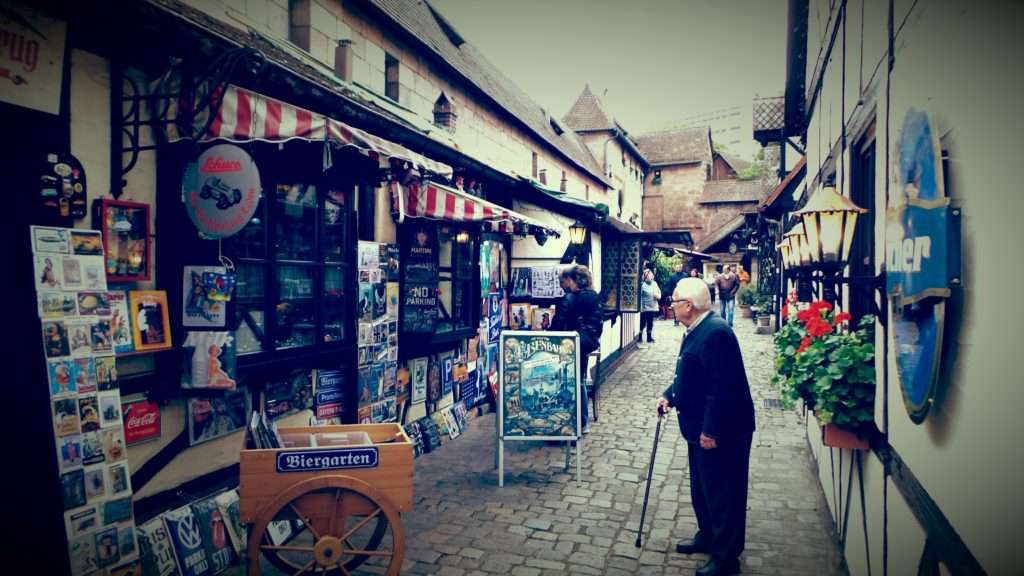 A local shopping street.