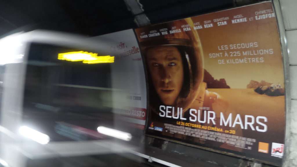 I saw Matt Damon in the Paris Metro!