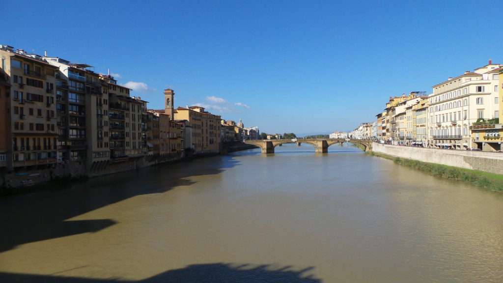 From the Ponte Vecchio bridge.