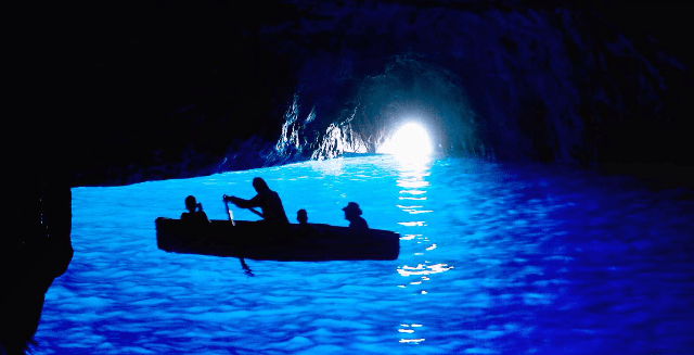 The Blue Grotto.