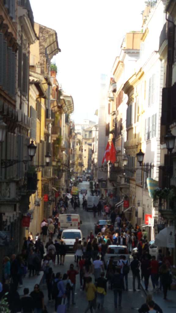 The view from the Spanish Steps.